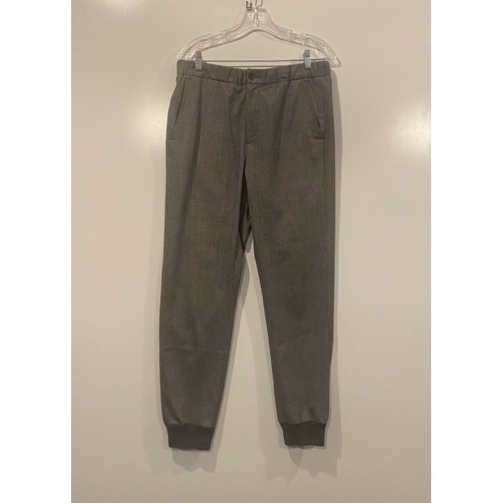 Vince Mens Charcoal Grey Wool Rib Cuff Jogger Pants M2055-2229 Size 32
